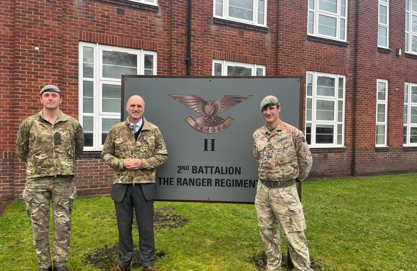 Leo with the Ranger Regiment on Aldershot Garrison