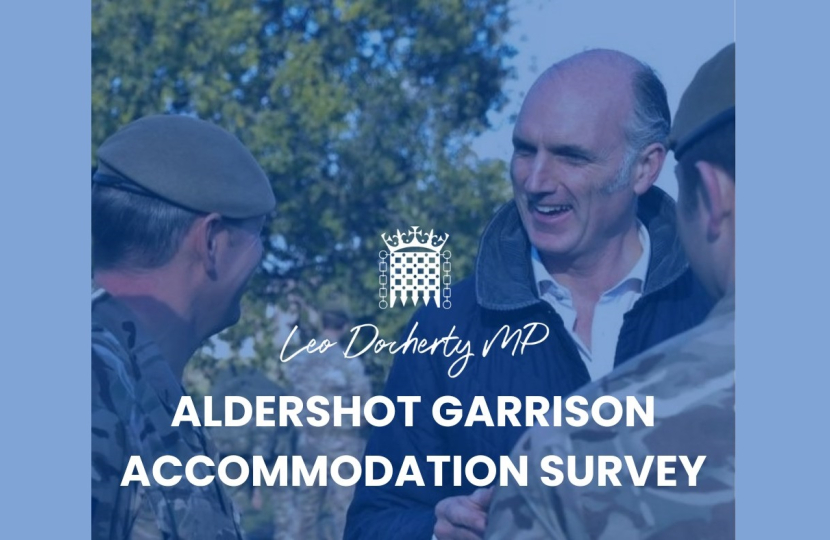 Aldershot Garrison Accommodation Survey graphic.