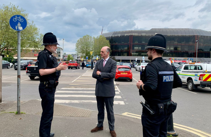 Leo Docherty with H&IOW Police in Farnborough