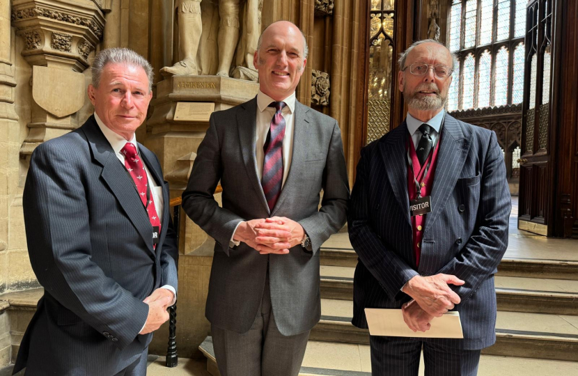 Leo with Iain Rodgers and Stuart Hepton in Parliament