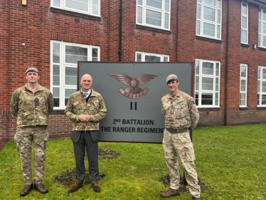 Minister of State for the Armed Forces Leo Docherty MP at Aldershot Garrison