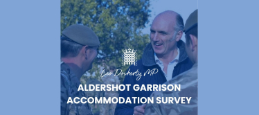 Aldershot Garrison Accommodation Survey graphic.