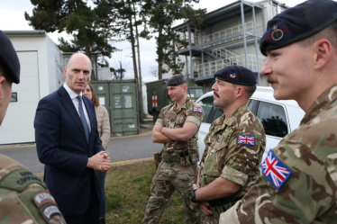 Leo with NATO troops